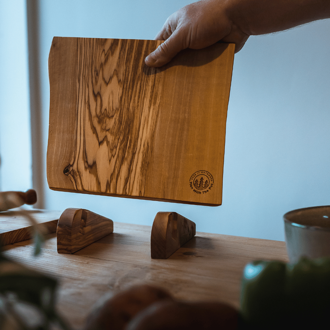 Magnetic Olive Wood Knife Block